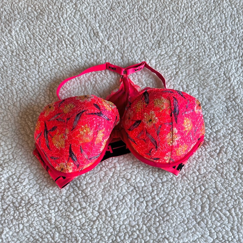 Floral PINK brand push up bra